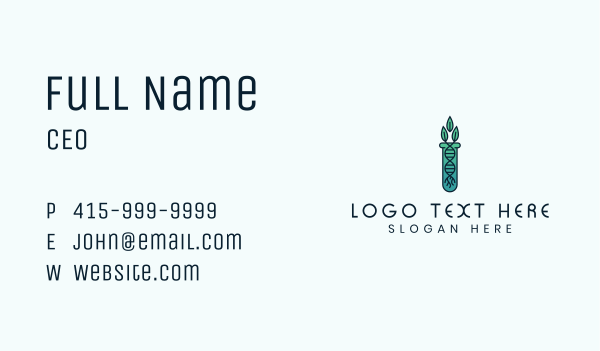 Organic Test Tube Business Card Design Image Preview