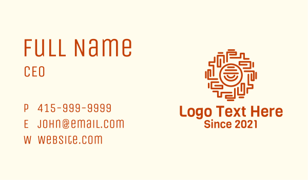 Ancient Mayan Eye Business Card Design Image Preview