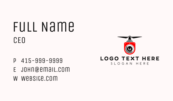 Flying Drone Surveillance Business Card Design