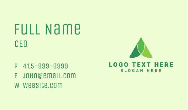 Arrow Ecology Letter A Business Card Design Image Preview