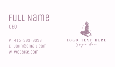 Flower Headpiece Naked Lady Business Card