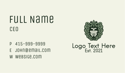 Green Medusa Avatar  Business Card Image Preview