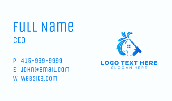 Cleaning Water Spray House Business Card Design Image Preview