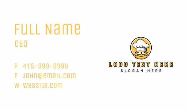 Baking Chef Mustache Business Card Design Image Preview