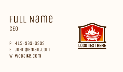 Flame Grill Restaurant Business Card Image Preview