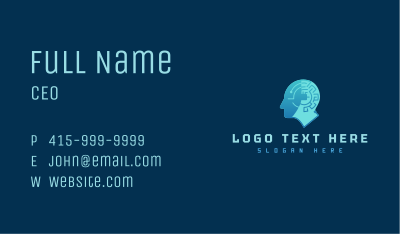 Human Head Circuitry Business Card Image Preview