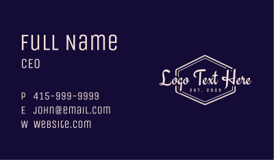 Brand Badge Wordmark Business Card Image Preview
