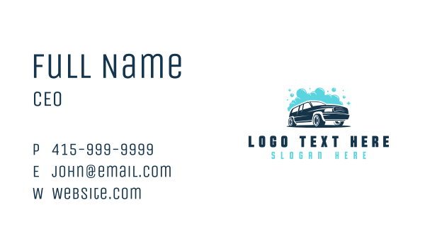 Bubbles Car Auto Wash Business Card Design Image Preview