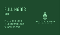 Marijuana Plant Droplet  Business Card Image Preview