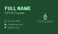 Marijuana Plant Droplet  Business Card Image Preview