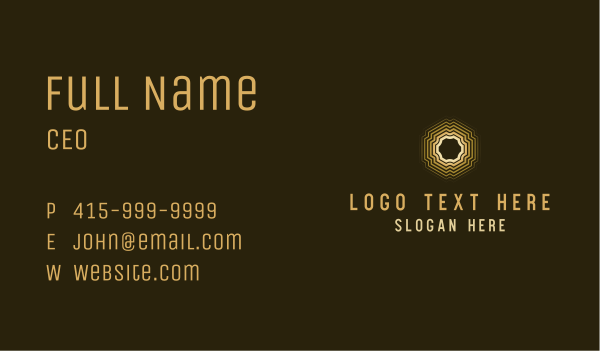 Gold Generic Abstract Business Card Design Image Preview