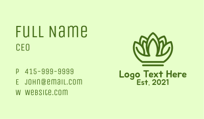 Green Plant Crown  Business Card Image Preview