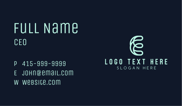 Telecom Letter E Business Card Design Image Preview