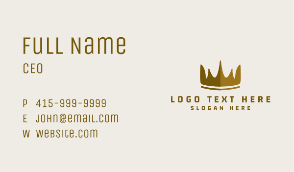 Royal Imperial Crown Business Card Design Image Preview