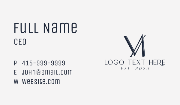Elegant Monogram V & A  Business Card Design Image Preview