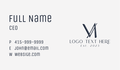 Elegant Monogram V & A  Business Card Image Preview