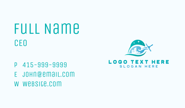 Sanitary Cleaning Squeegee   Business Card Design Image Preview