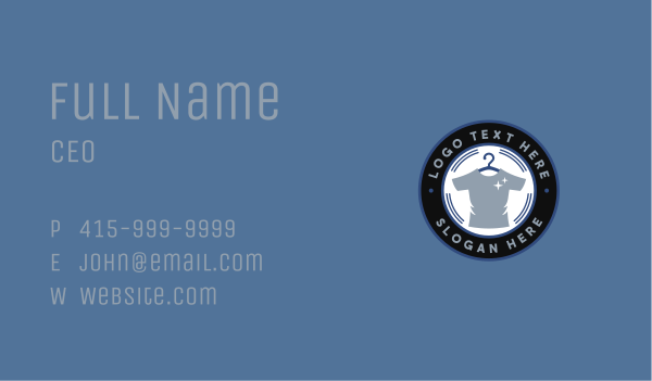 Clean Laundry Tshirt Business Card Design Image Preview