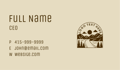 Mountain Road Adventure Business Card Image Preview