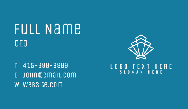 Geometric White Shell Business Card Design Image Preview