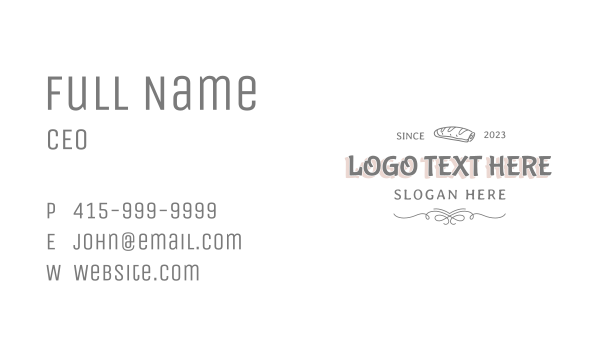 Bread Pastry Shop Business Card Design Image Preview