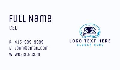 Pressure Wash Water Sanitation Business Card Image Preview