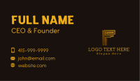 Generic Gold Letter F Business Card Image Preview