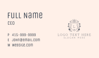 Crown Shield Flower Lettermark Business Card Image Preview