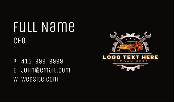Car Garage Wrench Business Card Design Image Preview