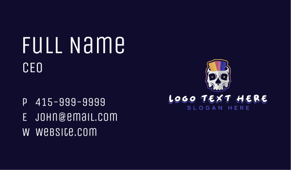 Skull Gaming Casino Business Card Design Image Preview