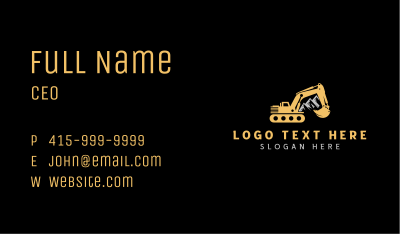 Builder Excavator Mountain Business Card Image Preview