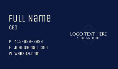 Elegant Diamond Wordmark Business Card Image Preview