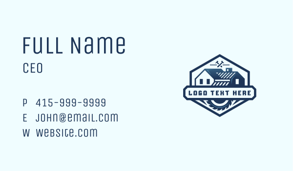 Hammer Saw Blade House Roofing Business Card Design Image Preview