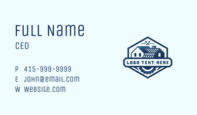 Hammer Saw Blade House Roofing Business Card Image Preview