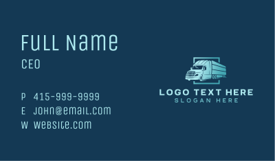 Forwarder Truck Logistics Business Card Image Preview