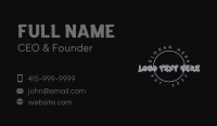 Urban Graffiti Wordmark Business Card Design