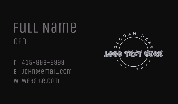 Urban Graffiti Wordmark Business Card Design Image Preview