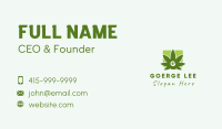 Green Weed Leaf Lettermark Business Card Image Preview