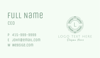 Natural Garden Badge Letter Business Card Image Preview
