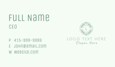 Natural Garden Badge Letter Business Card Image Preview
