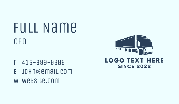 Haulage Transport Truck Business Card Design Image Preview