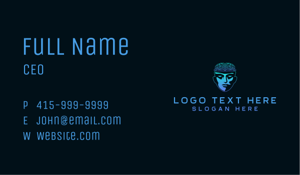 Human Ai Cyber Tech Business Card Design Image Preview