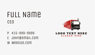 Haulage Transport Truck Business Card Image Preview