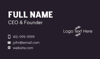 White Leaf Wordmark Business Card Image Preview