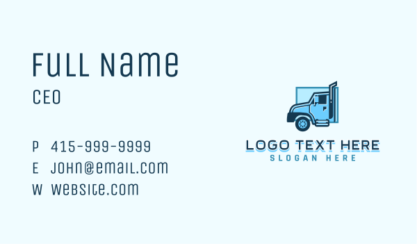 Truck Transport Delivery Business Card Design Image Preview