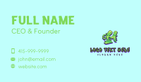 Green Graffiti Art Letter M Business Card Image Preview