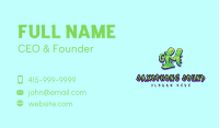 Green Graffiti Art Letter M Business Card Image Preview