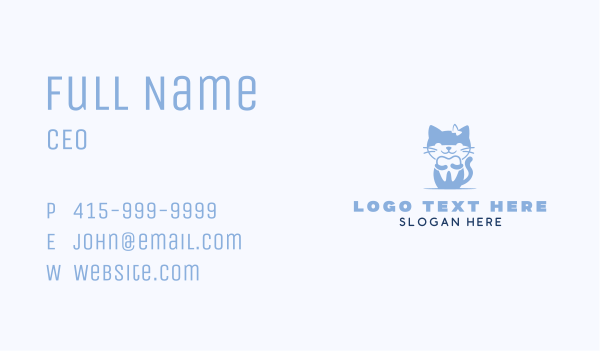 Cat Tooth Dentistry Business Card Design Image Preview