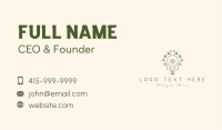 Leaf Vine Light Bulb Business Card Design