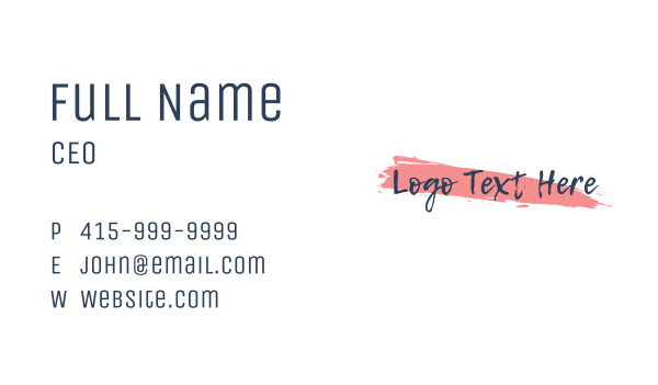 Paint Brush Wordmark Business Card Design Image Preview